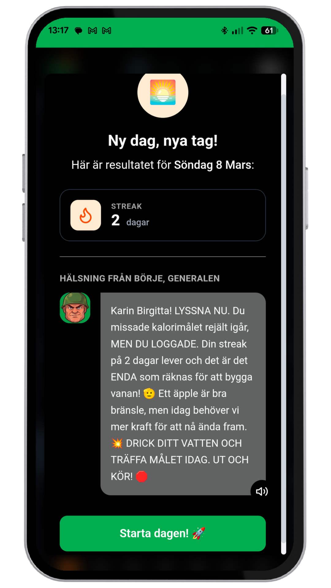 Personlig AI-Coach i mobilen
