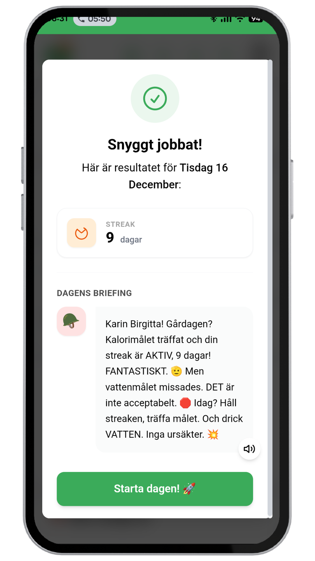 Personlig AI-Coach i mobilen